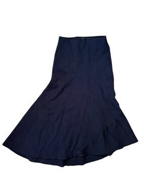 COS Patchwork Midi Scuba Skirt in Navy Blue Size XS Women Pull On *READ*